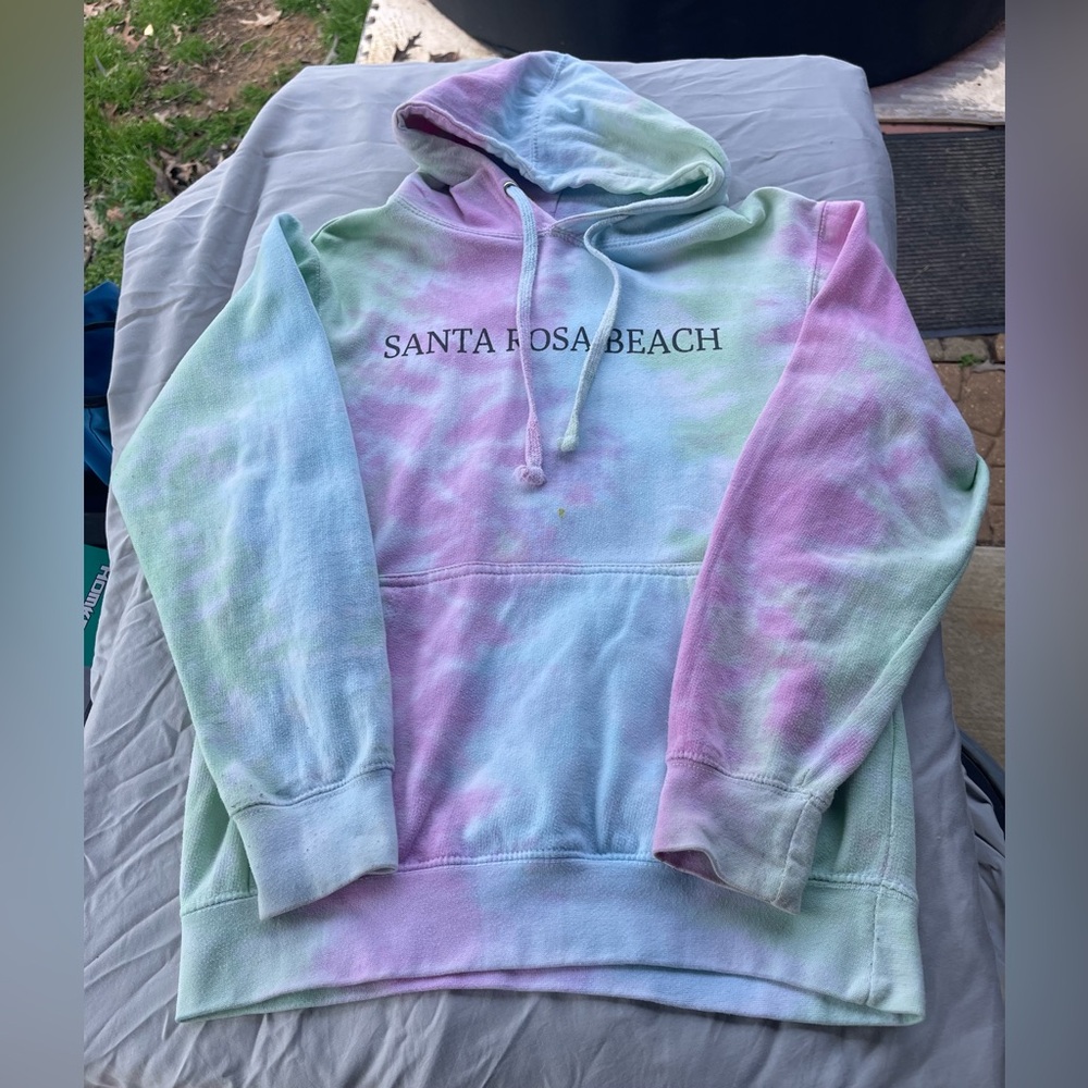 Santa Rosa Beach Tie-Dye Hoodie size small sweatshirt